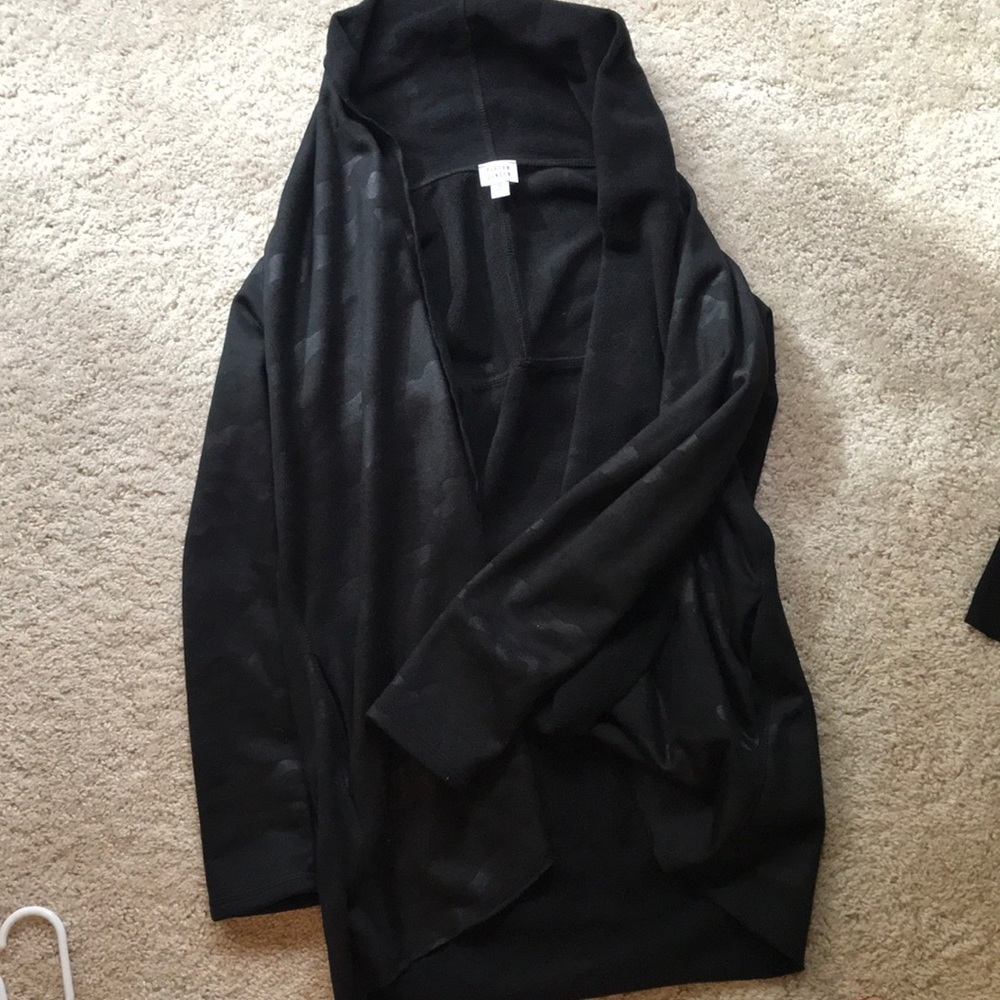 Black Camo cardigan sweater